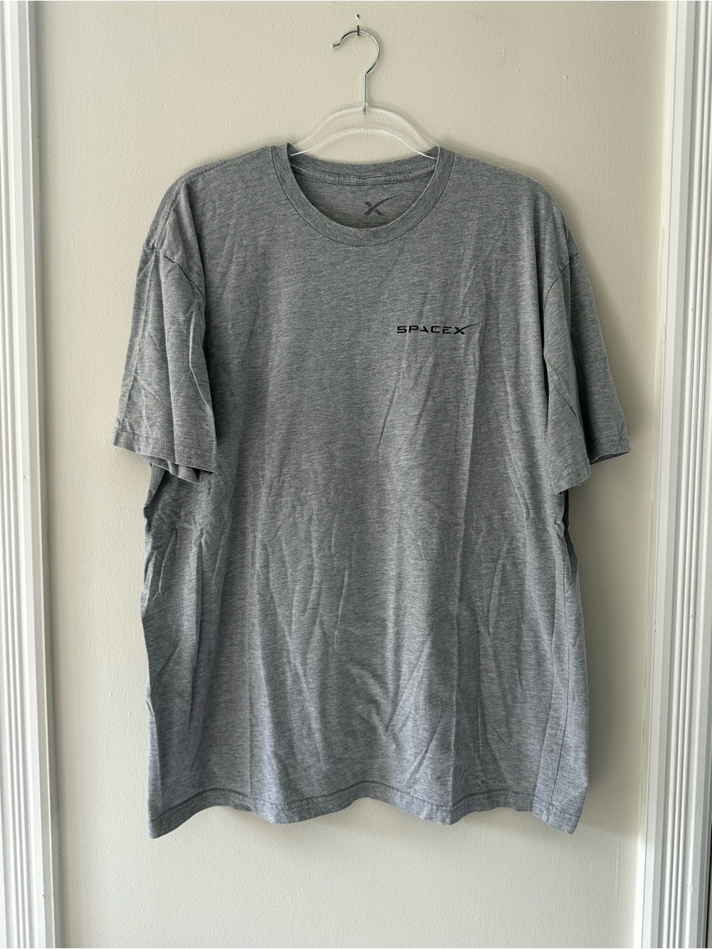 Men's Gray SpaceX Short-Sleeve Logo T-Shirt